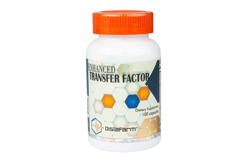 Dislafarm with its new logo, and main immunity product, Transfer Factor